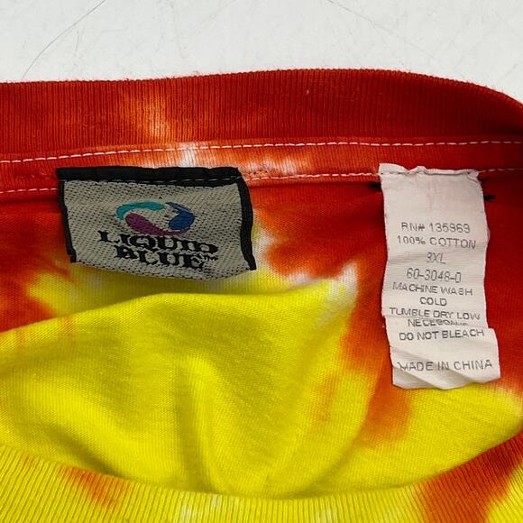 Vintage Grateful Dead Space Your Face Graphic Tie Dye Shirt Liquid Blue 1992 - Picture 3 of 11